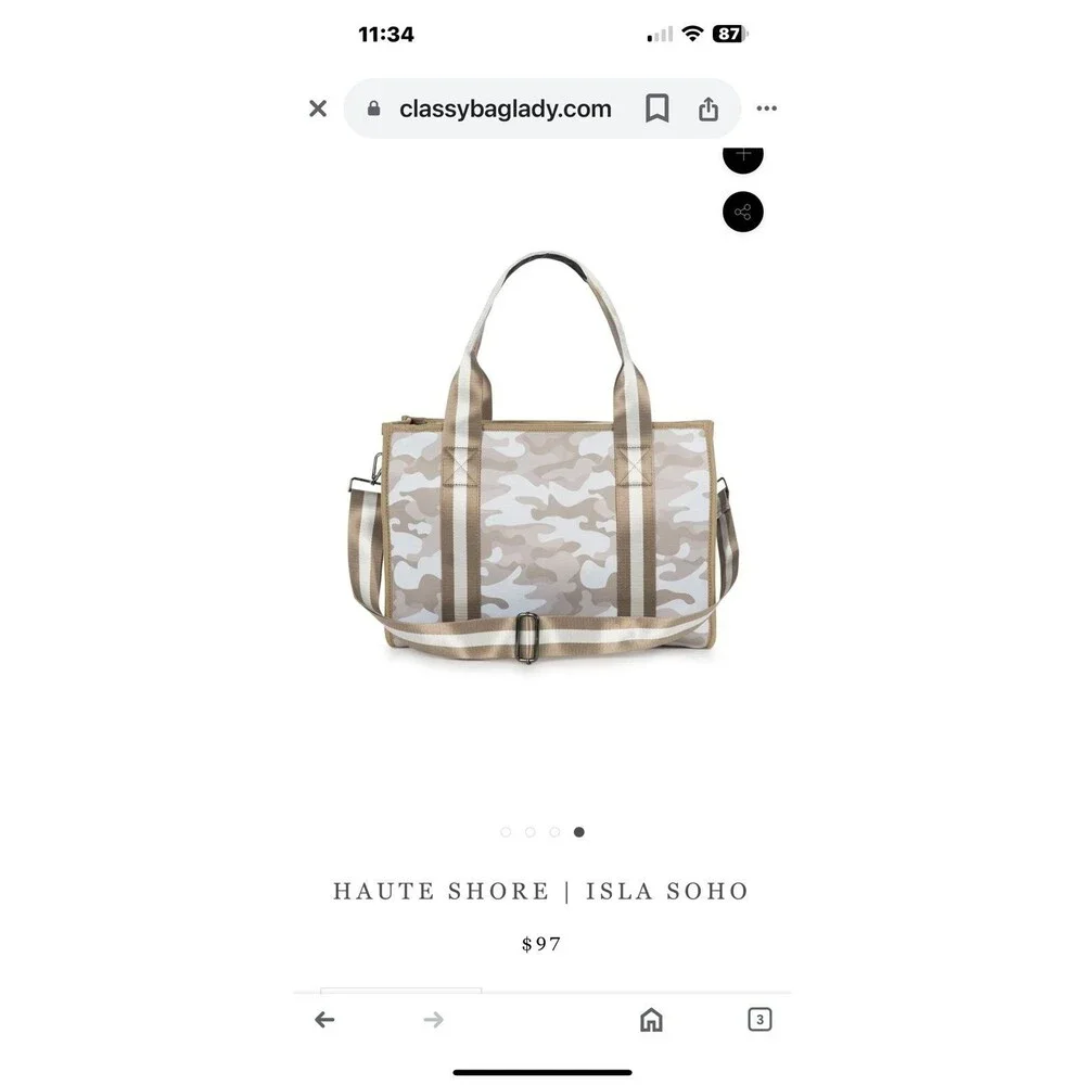 Haute Shore Isla neoprene tote with smaller bag NWT 97$